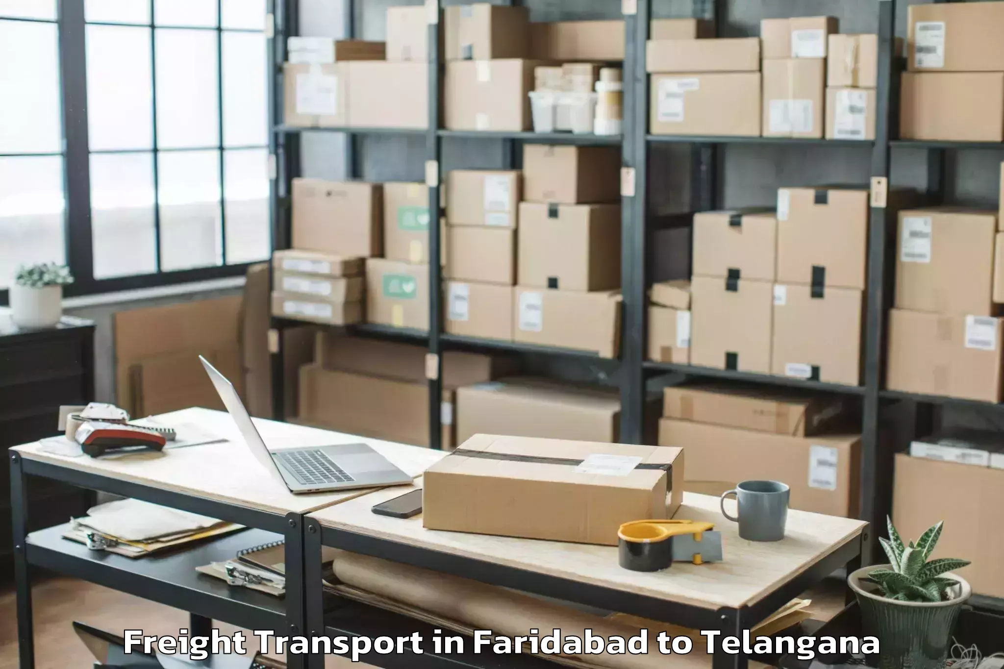 Book Faridabad to Hitec City Freight Transport Online